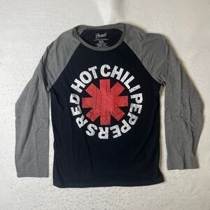Red Hot Chili Peppers Bravado Raglan Baseball Tee Shirt XL Black Gray 2015 Band